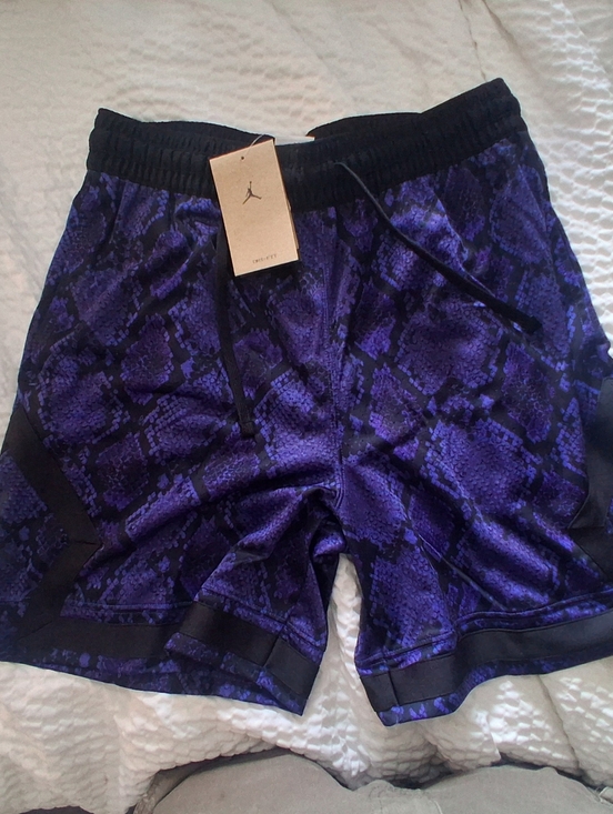 Jordan Other - Jordan Men’s Purple Snake-Print Athletic Shorts with Black Trim
